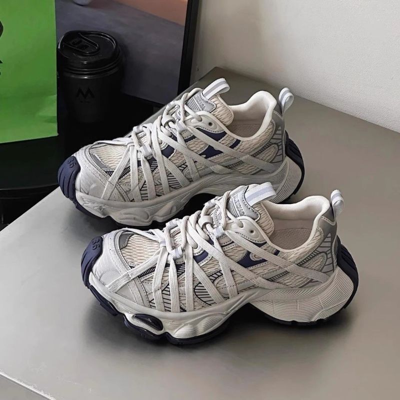 2025 Spring and Summer New Style Strappy Thick-Soled Dad Shoes for Men and Women, Super Nice Mesh Sports Shoes, Trendy, Versatile and Breathable