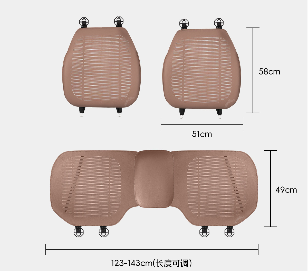 Suitable for Leapmotor Seat Cushions, All-Season D19/D99 Car Seat Cushions, Breathable, Ventilated, Comfortable, Full-Cover Seat Covers