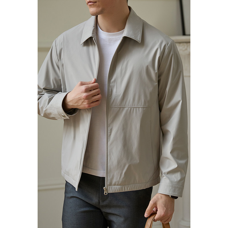 Lightweight jacket | Turn-down collar executive coat for men, business casual light jacket for commuting