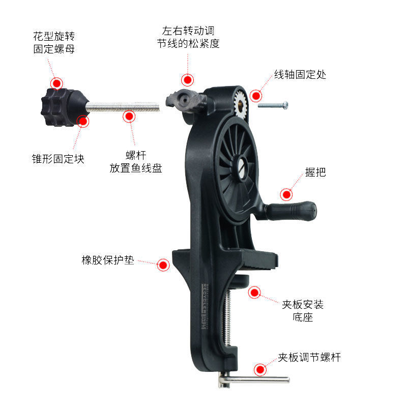 Línea de pesca Winder carrete de pesca Winder alternativo Winder dispositivo en línea removedor de alambre suministros al aire libre