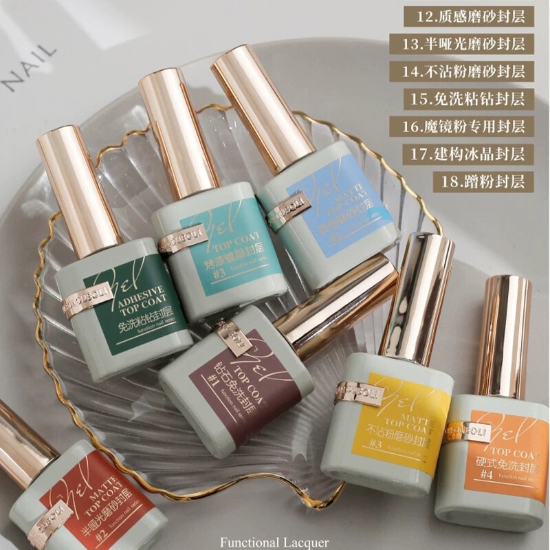 Ouboli Base Glue Seal Layer Nail Polish Glue Crystal-Plated Frosted Powder Reinforced Glue Ouboli Nail Salon Special Construction Glue