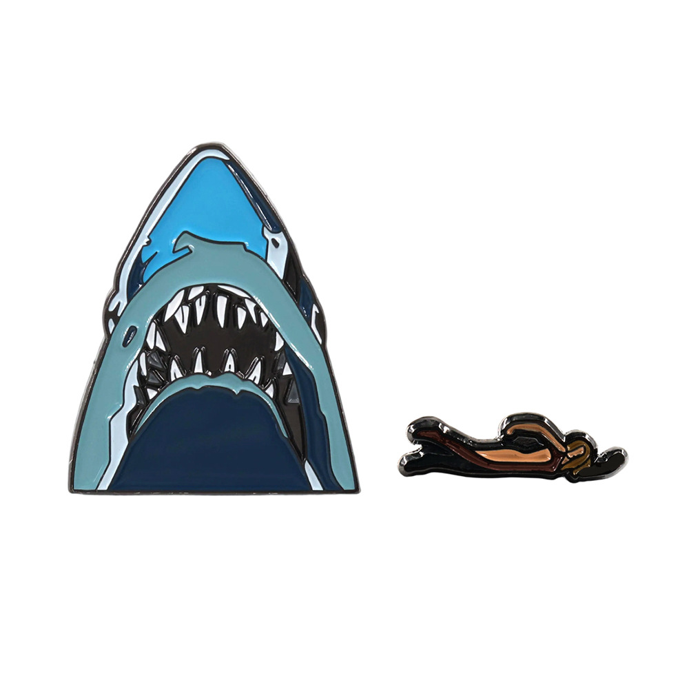Fashionable and Unique Brooch, Great White Shark Brooch, Spielberg Shark Badge Decoration