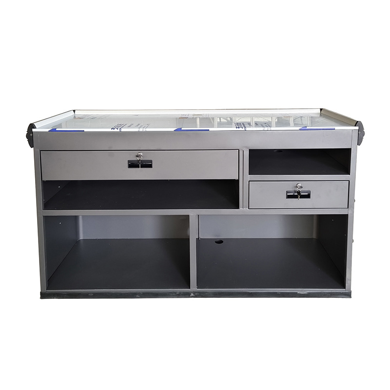 El metal de borde integral no requiere encimera de acero inoxidable en la esquina, el supermercado se puede ensamblar con aleación de aluminio integrada