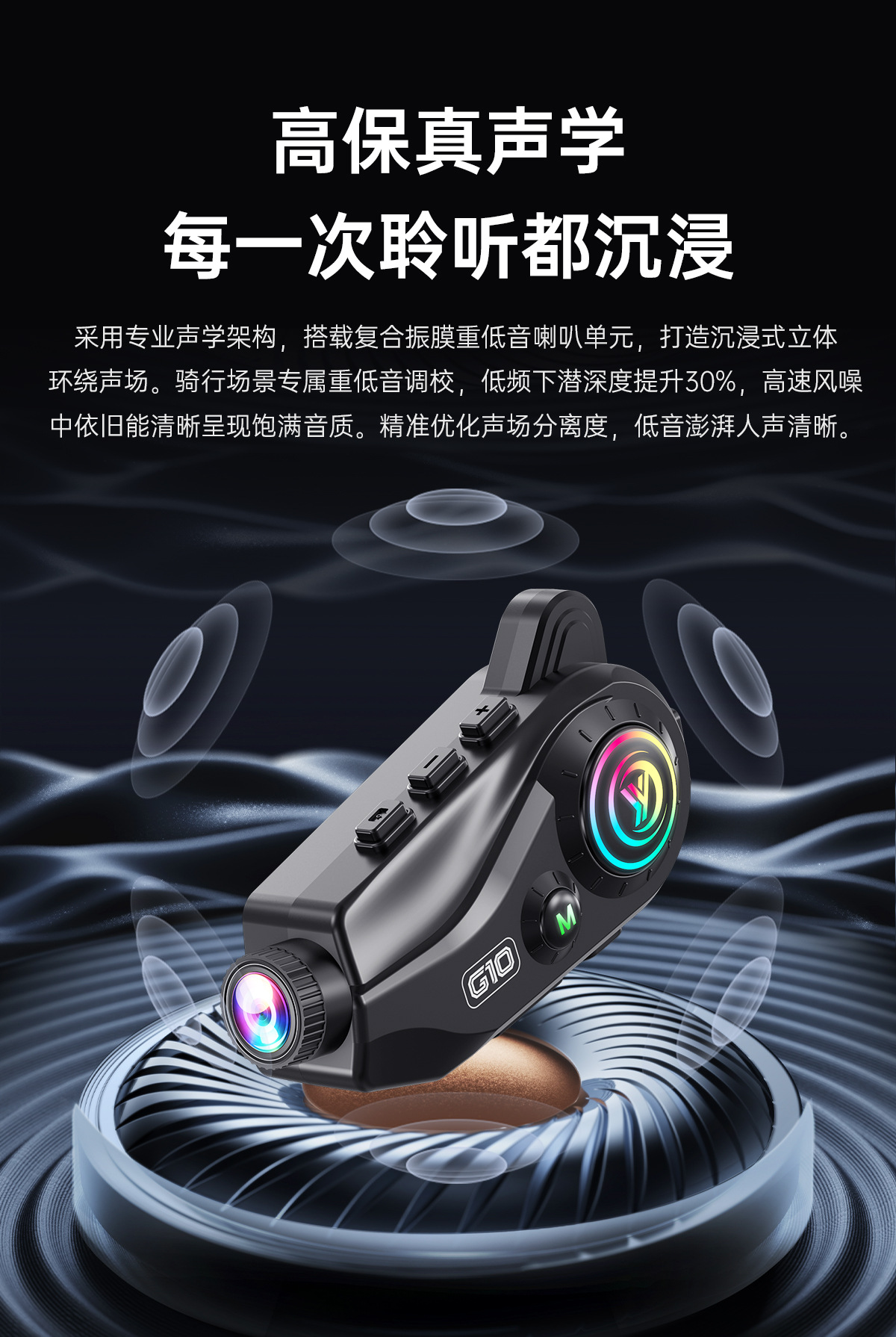 Motorcycle Helmet Bluetooth Headset with Integrated Recording Camera, 4K Anti-Shake High-Definition Shooting Headset Manufacturer
