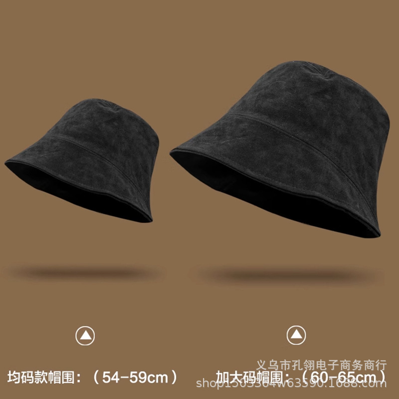 加大加宽渔夫帽子女款2025新款复古高级感盆帽大头围显脸小遮阳帽|undefined
