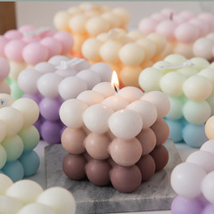 Internet celebrity macaron color bubble Rubik's cube aromatherapy candle wholesale creative aromatherapy souvenir style candle decoration