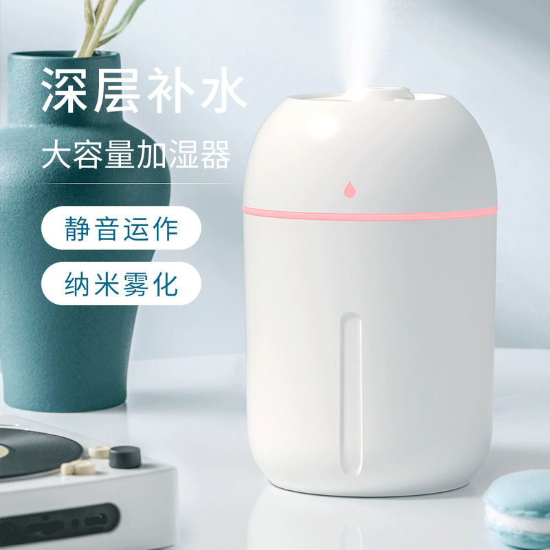クロスボーダー新型デスクトップ加湿器USBミニ家庭用車載静音大霧量ナイトライト水滴加湿器|undefined