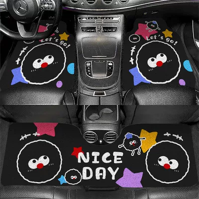 Checkerboard Car Floor Mats, Cute | Ayaqaltılar (Kovriklər) - 5065-two-pieces-in-the-front-row-1-81-suit-32