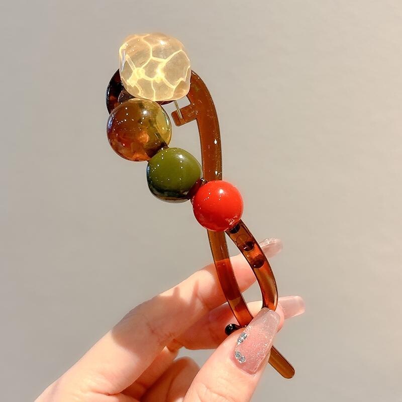 キャンディーカラーのツイストアクリルグリッパー、女性の後頭部の髪用、サメクリップ、高級ヘアピン、トレンディ|undefined