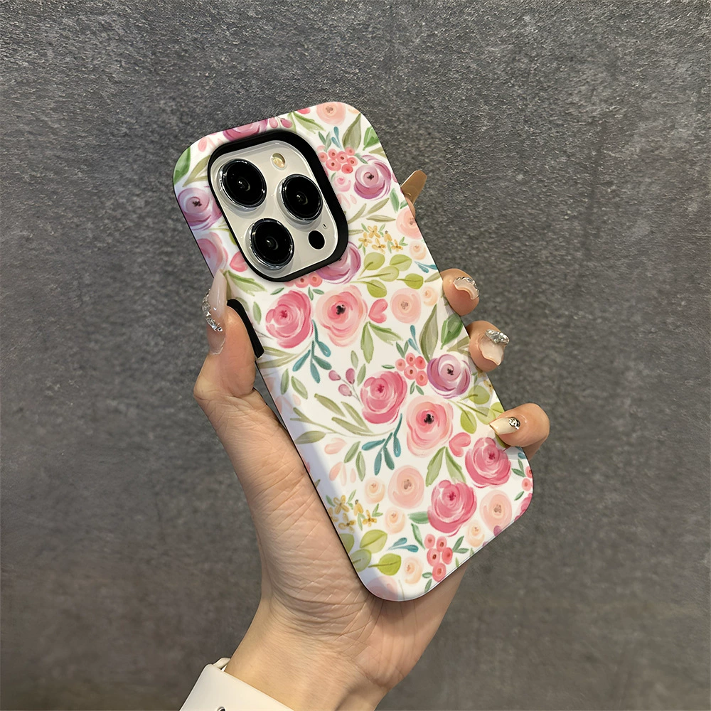 Apple, чехол для телефона, iPhone11, мобильный телефон, iPhone16 Pro, цветной цветок, (Cross-border trading)