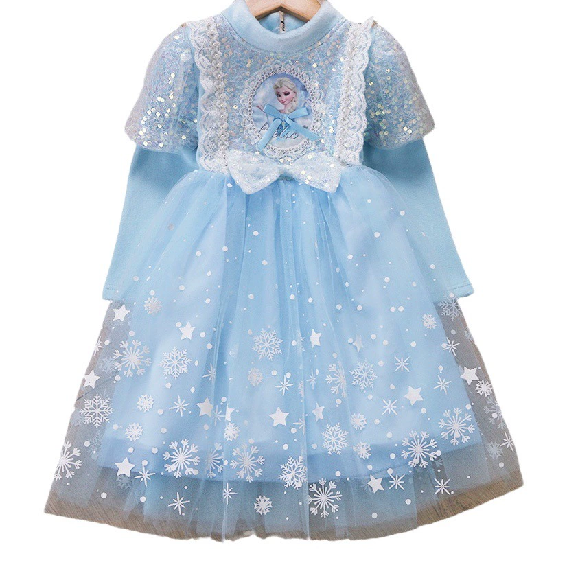 Платье принцессы Эльзы из мультфильма «Холодное сердце», платье для девочек, платье на Хэллоуин и Рождество, юбка в богемном стиле