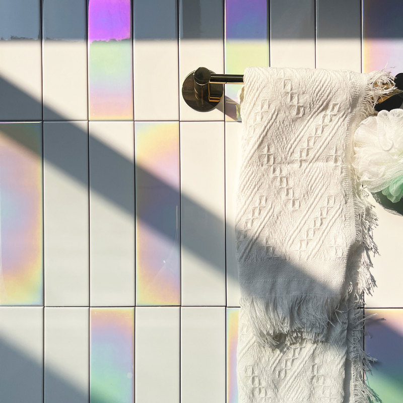 Internet Celebrity Fantasy Glossy Pink Bathroom Tiles Restaurant Bar Tiles 65X265Mm