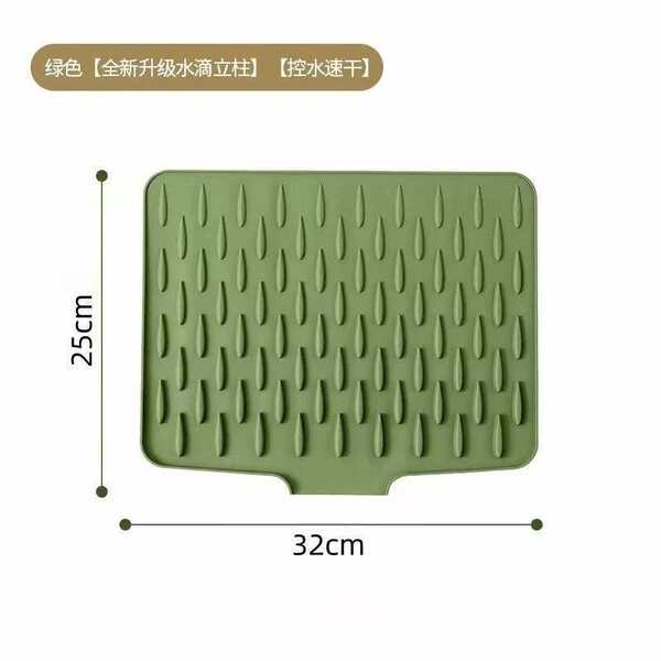 Countertop Slope Silicone Draining Mat Kitchen Anti-Scalding Heat Insulation Pot Mat Thickened Countertop Mat Non-Slip Cutting Board Fixing Mat