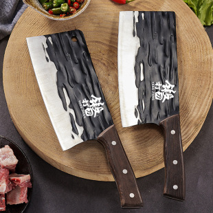Chicken wing Wood forging and cutting dual-purpose knife sharp high hardness household kitchen kitchen knife cutting and running Jianghu bone cutting knife tool