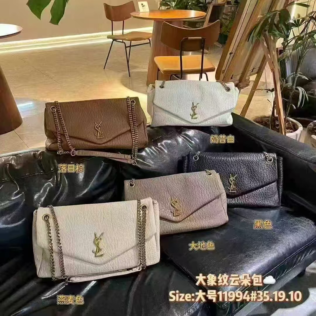 2026 New Ys Fluffy Sheepskin Calypso Chain Small Square Bag Vintage Single Shoulder Crossbody Bag with Magnetic Flap Closure