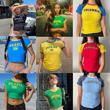 Women's Top Raglan Sleeve T-shirt Slim Fit Spicy Girl�羳