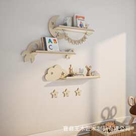 木质装饰收纳置物架壁挂装饰书架墙上置物架蝴蝶壁挂架