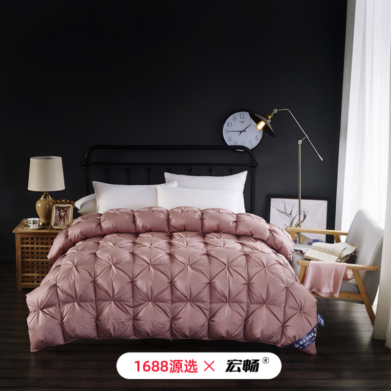 New Autumn and Winter Warm 95% White Goose down Twisted Duvet 80 Cotton Satin Goose down Quilt Core Wholesale