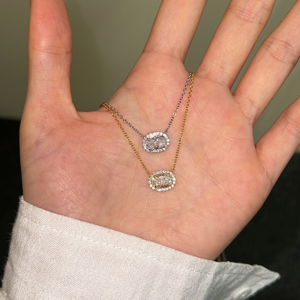 925 Sterling Silver Pendant Material 925 Sterling Silver Plating Geometric Pendant Necklace