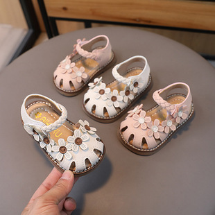 One-piece delivery baby girl summer sandals 01-2-3 years old children's sandals infant soft bottom princess shoes baby shoes
