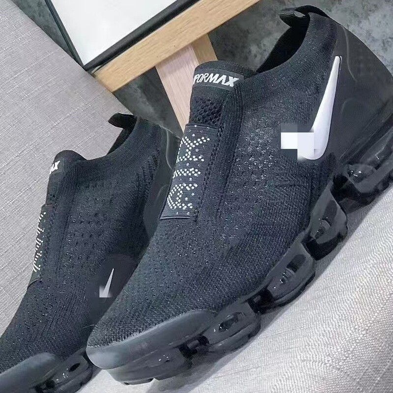 Original Cross-Border Vapormax Second-Generation Flyknit2 Full-Length Air Cushion Slip-On Strap Shock-Absorbing Sports Running Shoes