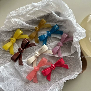 Cute hairgrip with bow, bangs, Korean style