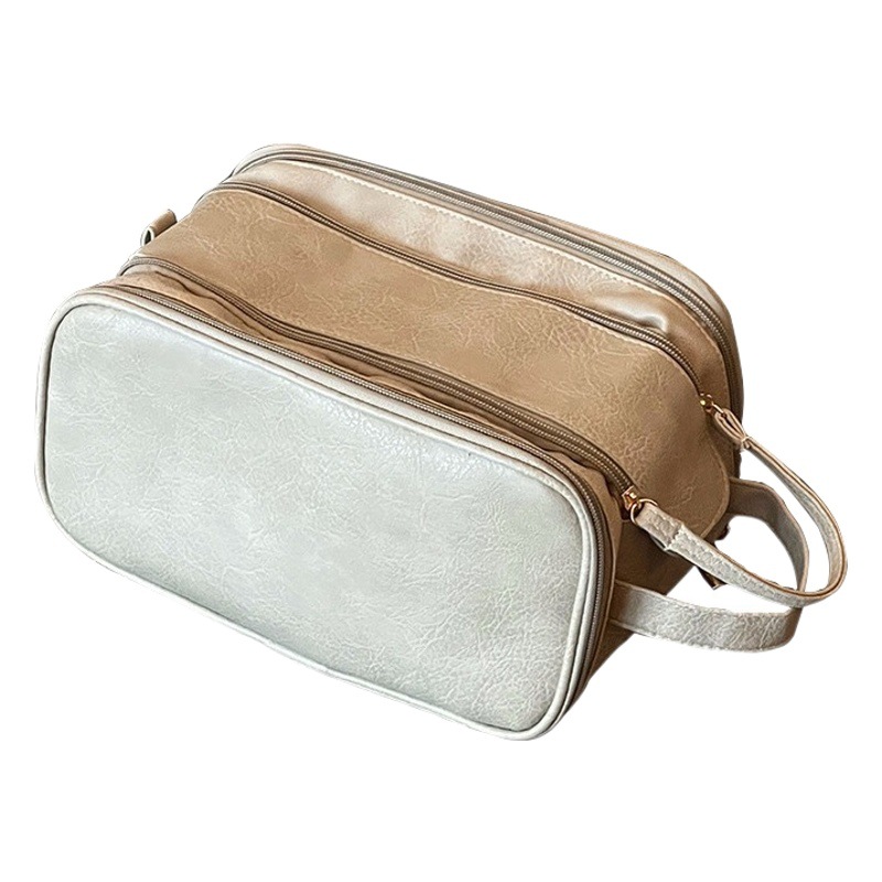 Bolsa de cosméticos 2023 nueva bolsa de lavado de viaje de gran capacidad de escritorio grande cepillo de maquillaje cosmético bolsa de almacenamiento portátil