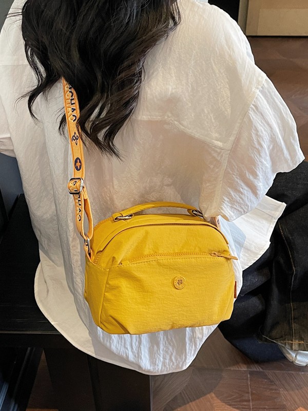 Bolso de tela de nylon coreano para mujeres 2026 nuevo bolso de tendencia transfronteriza pequeño bolso de hombro de viaje ligero image 1