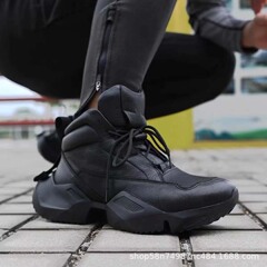 本物の靴、メンズトレンディシューズ、夏用厚底身長アップダッドシューズ、メンズ身長アップ本革多用途ハイトップ紳士靴、スポーツシューズ