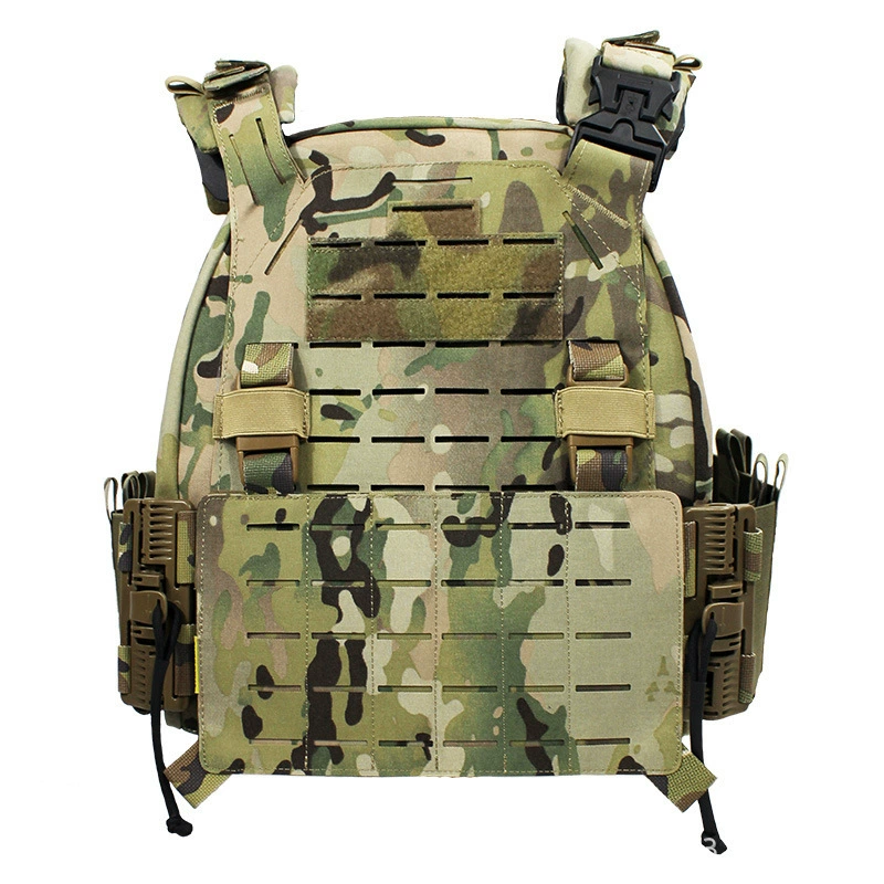 Космический тактический жилет MOLLE, камуфляжный защитный жилет с лазерной резкой, военный стиль, быстросъёмная пряжка, специальный боевой