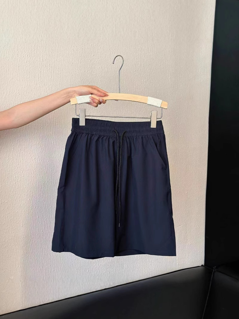 Summer thin silk solid color shorts