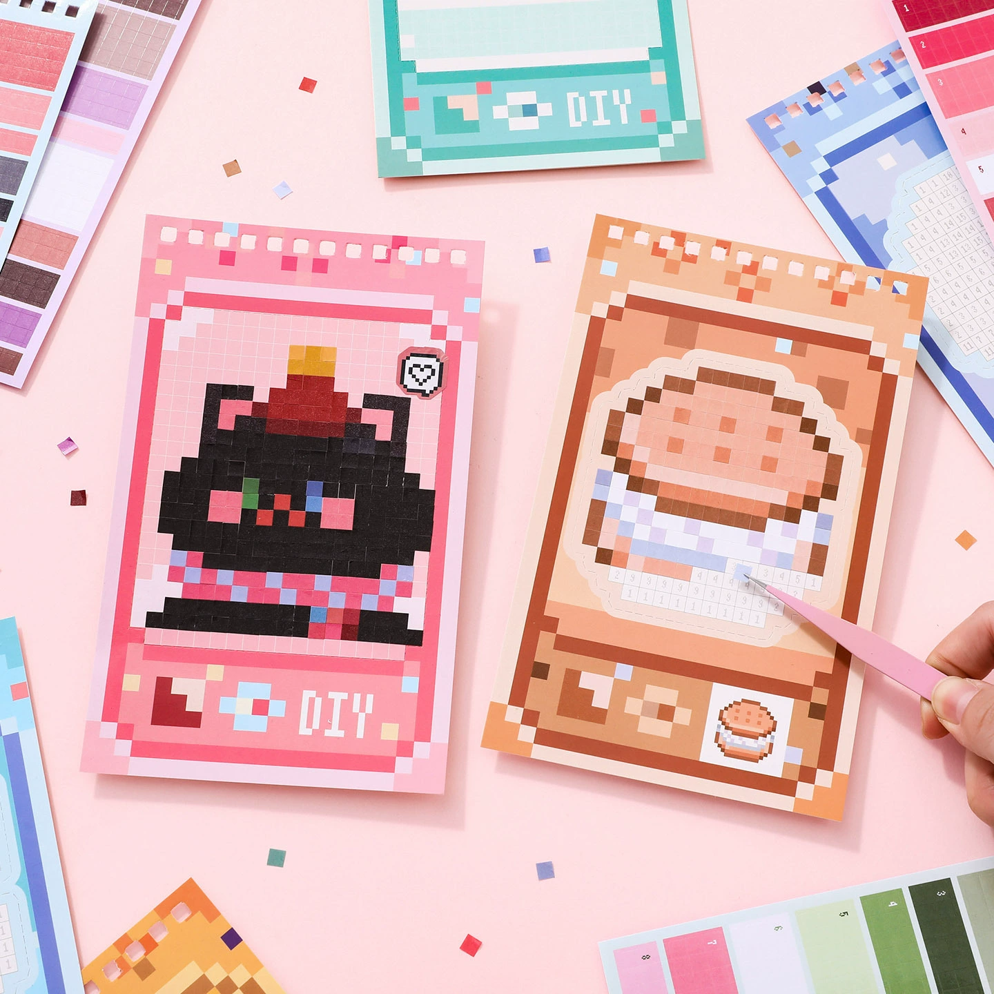Sticker, cute children's game console, scheduler, DIY