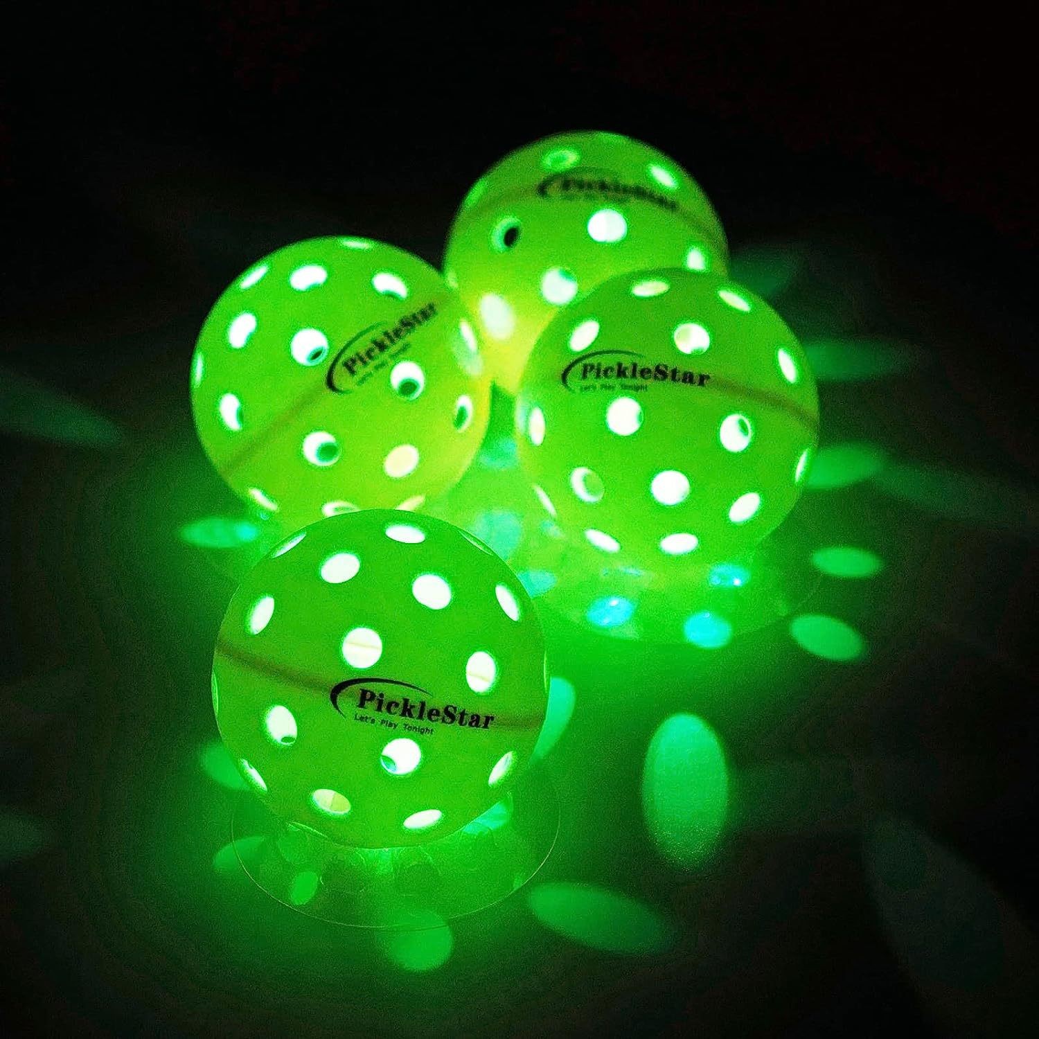 New LED pickle ball 40 hole 74mm luminous pickle ball pickle ball spot wholesale