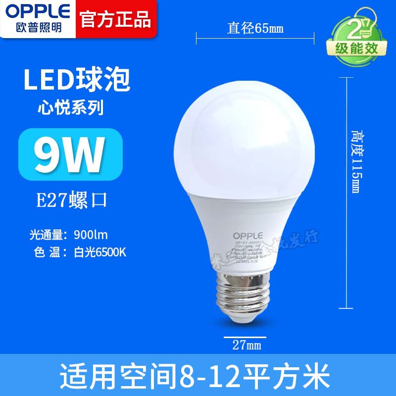 Iluminación OPP 9w burbuja esférica