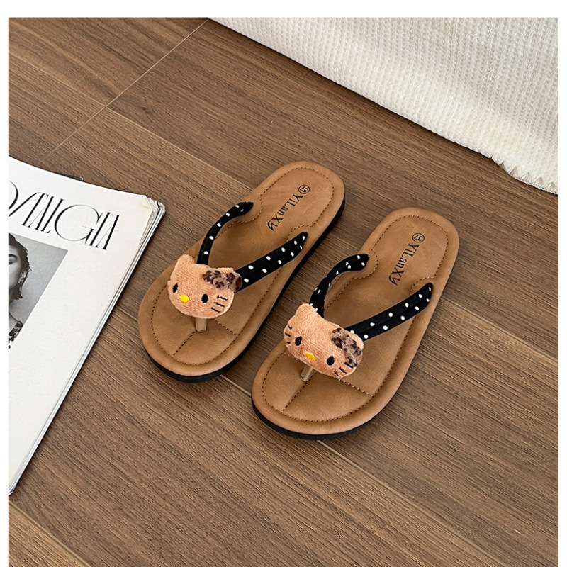 Transfronterizos lindos dulces de dibujos animados nuevas zapatillas de clip de pies de alto valor de cara zapatillas de ocio al aire libre zapatillas frías image 7