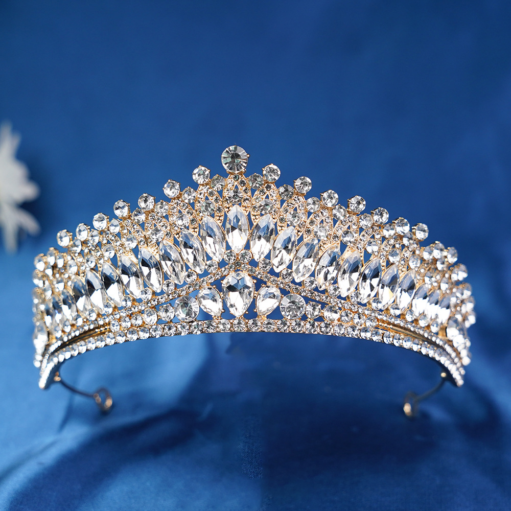 Corona Barroca para Novia de Aleación y Cristal, Incrustaciones de diamantes, para bodas y fiestas