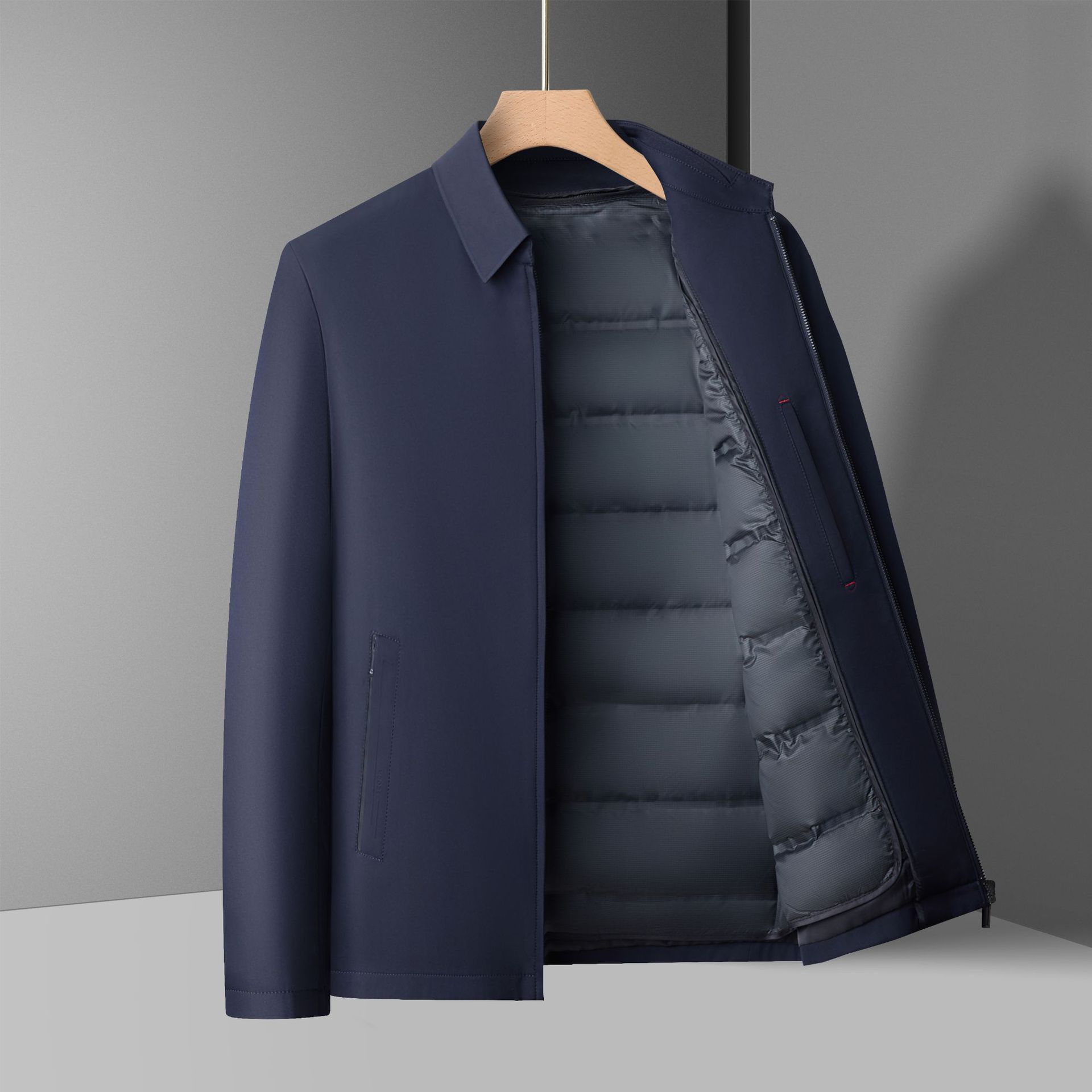 Navy blue-removable 50 goose down liner