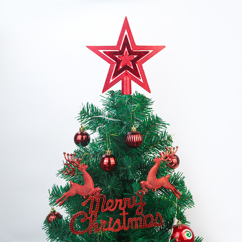 クロスボーダークリスマスツリートップスター装飾用品15センチ五芒星赤立体スタークリスマス装飾用品|undefined