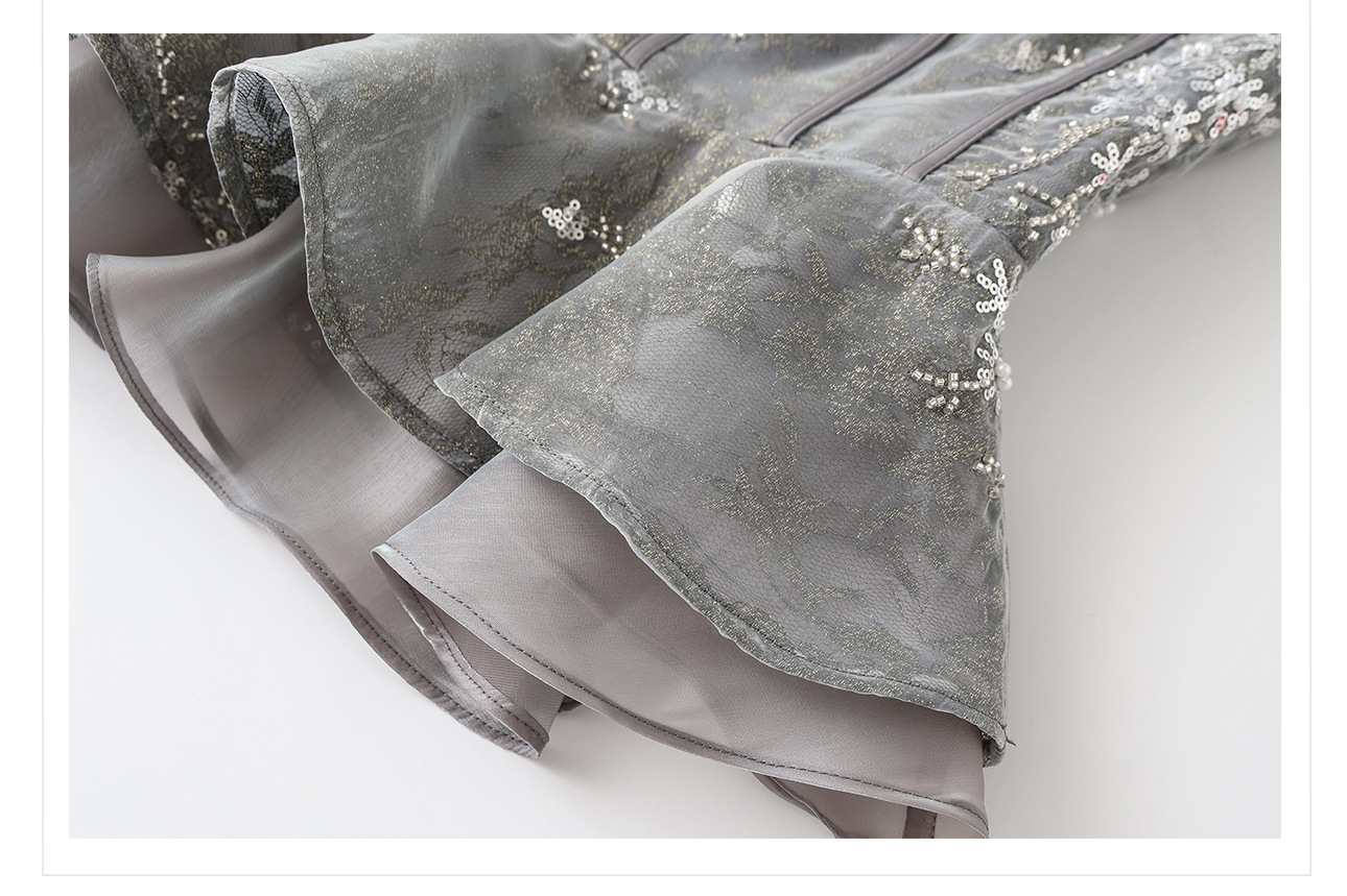 Áo hai dây nữ thêu đính hạt jacquard phong cách Tân Trung Hoa — áo vest chi tiết 7
