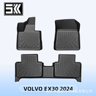 适用于沃尔沃volvo ex30 2024 3D全天候材质TPE脚垫后备箱垫