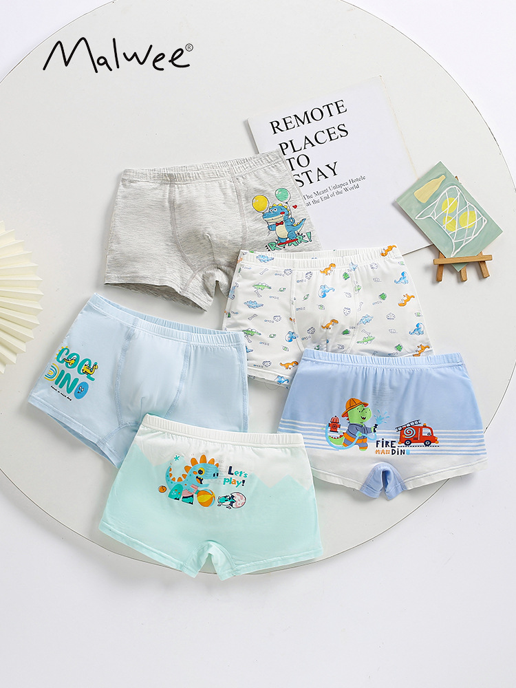 Malwee transfronterizo nuevo tipo de ropa interior para niños, grado de seguridad de clase A, cinco pantalones cómodos ajustados
