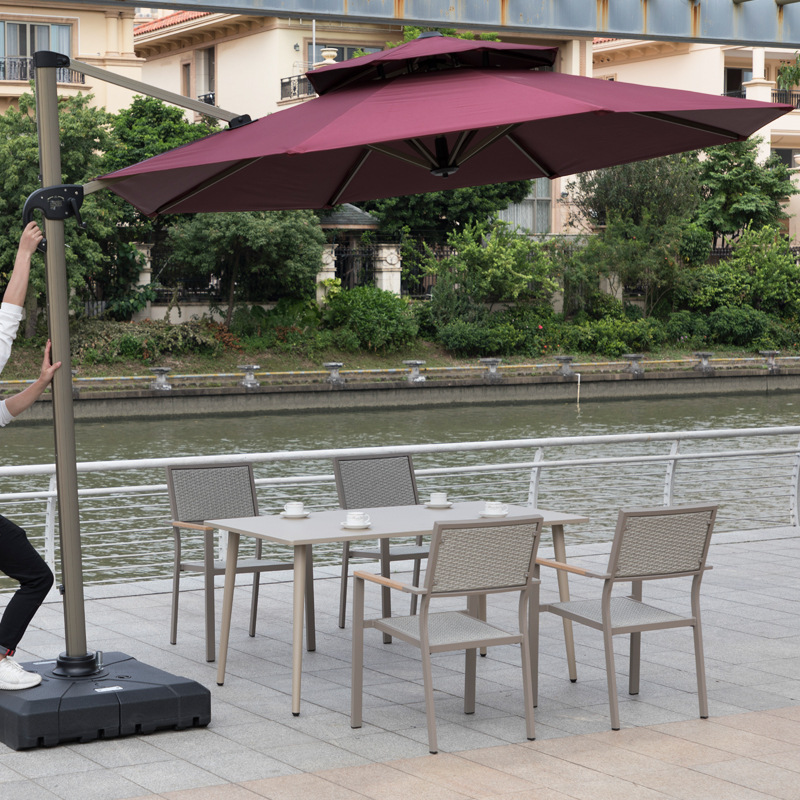 Ocio al aire libre mesa y silla patio Villa jardín al aire libre balcón Silla de ratán al aire libre cafetería decoración al aire libre combinación de muebles