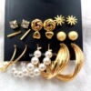 XP17 Boho Earring Set for Women Girls Shiny Gold Earrings