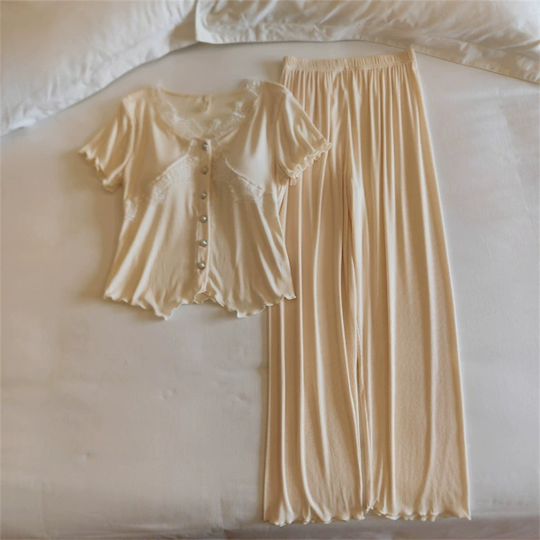 33018.3# cream yellow (fixed chest pad) short sleeves + long trousers