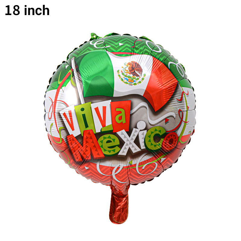 Globo de cactus transfronterizo Fiesta de carnaval Decoración Película de aluminio Burrito TACO Globo FIESTA Set