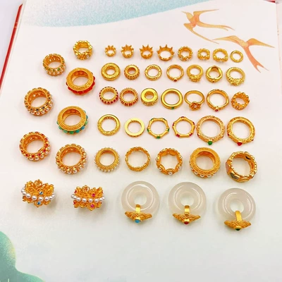 Silver Gold Plated Accessories Running Ring Semi-finished Beads DIY Crystal Jewelry Necklace S925 Silver New Product