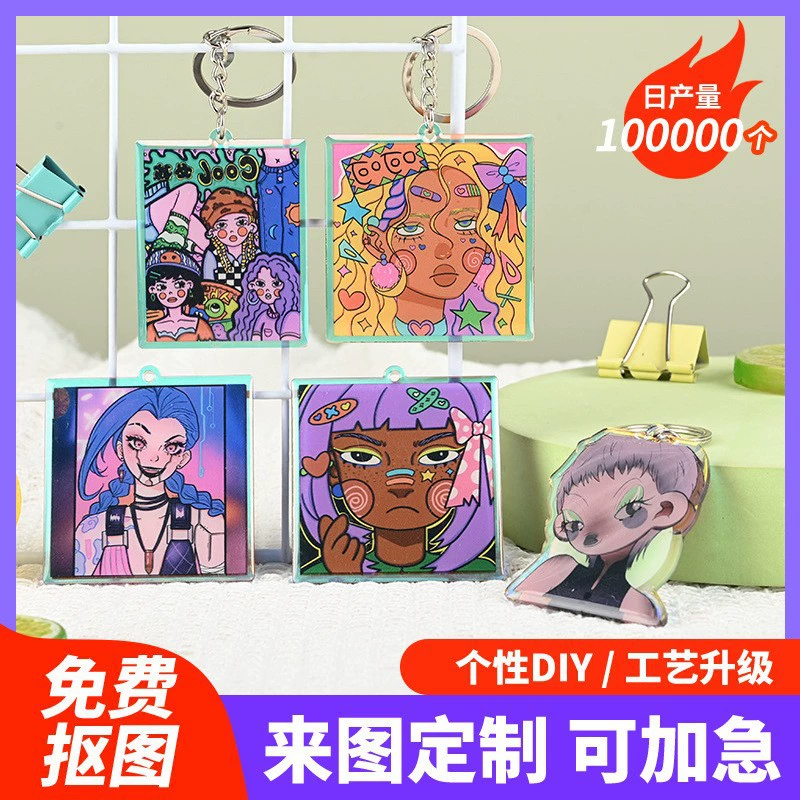 Брелок Black Myth: Wukong, двусторонний, лазерный, переливающийся, акриловый, с возможностью индивидуального заказа, декоративная подставка