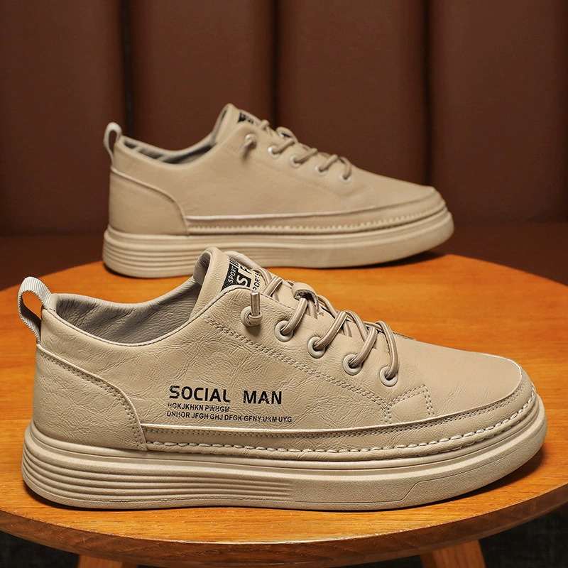 Весенняя Мужская обувь Новые дышащие тонкие белые туфли, Мужская модная Универсальная кожаная обувь, повседневные кроссовки, Рабочая обувь, модная обувь