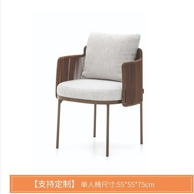 Al Aire Libre mesa y silla de ratán Jardín B & B Bar restaurante al aire libre mesa de comedor de madera maciza Silla de ratán al aire libre impermeable Protección solar