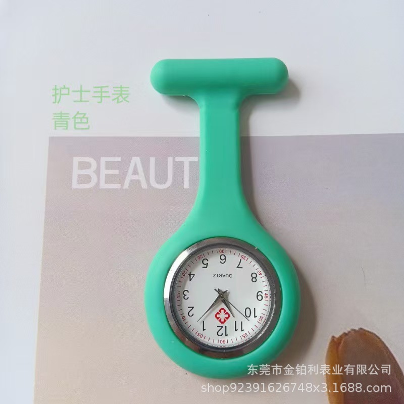 Venta directa de fábrica comercio exterior dibujos animados unisex cuarzo retráctil silicona reloj de enfermera examen de estudiante reloj de bolsillo simple